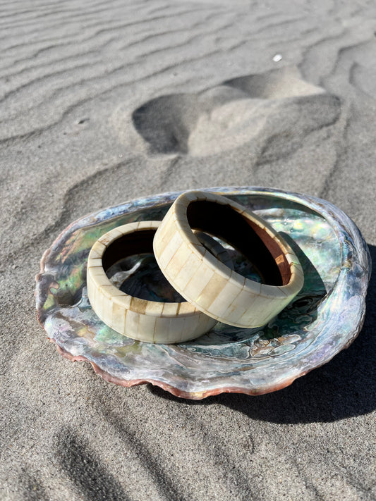 HARVEST MOON bone bangle set